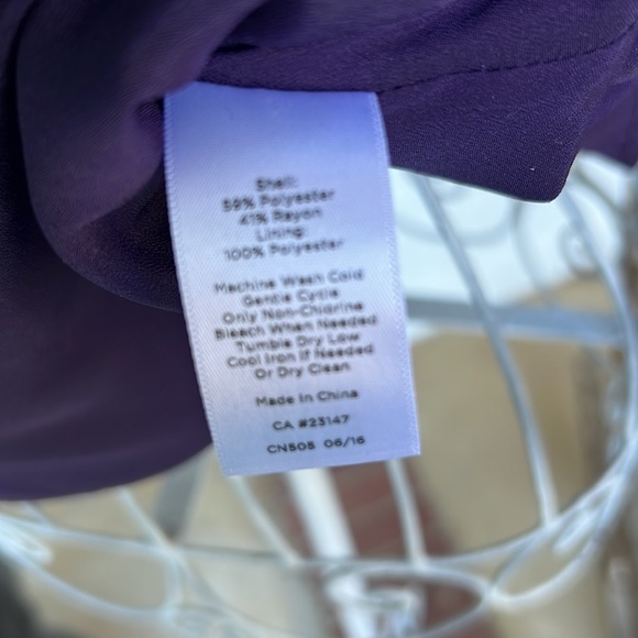 Talbots festive purple blouse Sz m - Picture 5 of 6